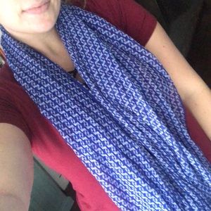 Anchor print thin/lightweight infinity scarf